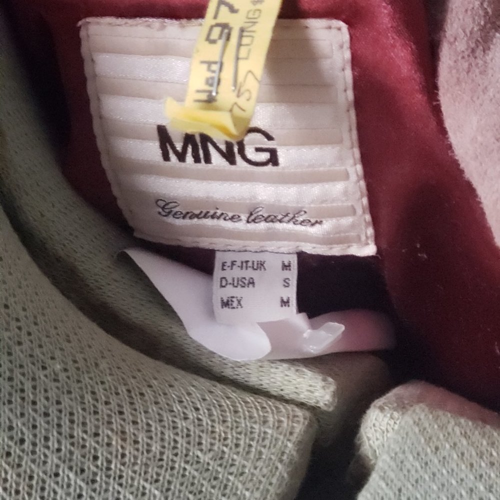 Mango Leather Jacket Sz Small - image 8